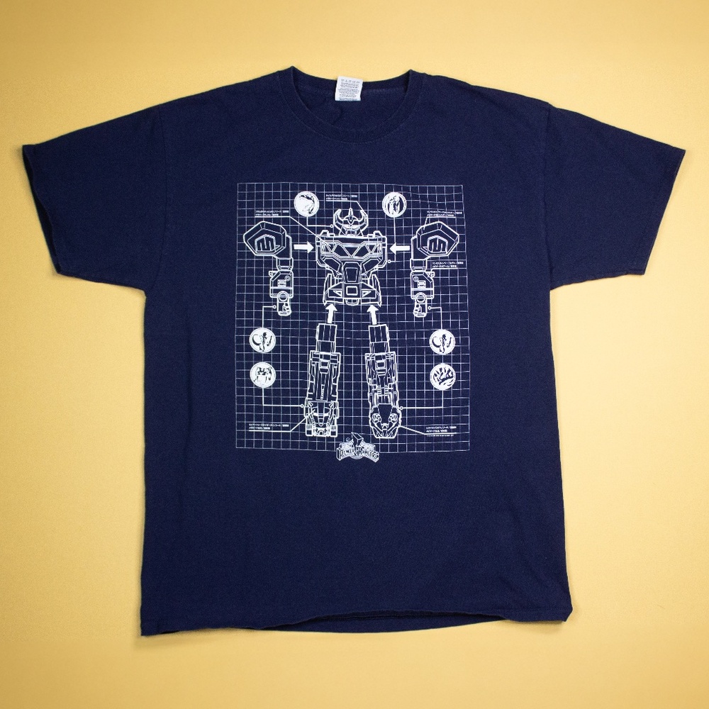 Power Rangers 2017 Megasword Navy Blue T-shirt Men's Size L